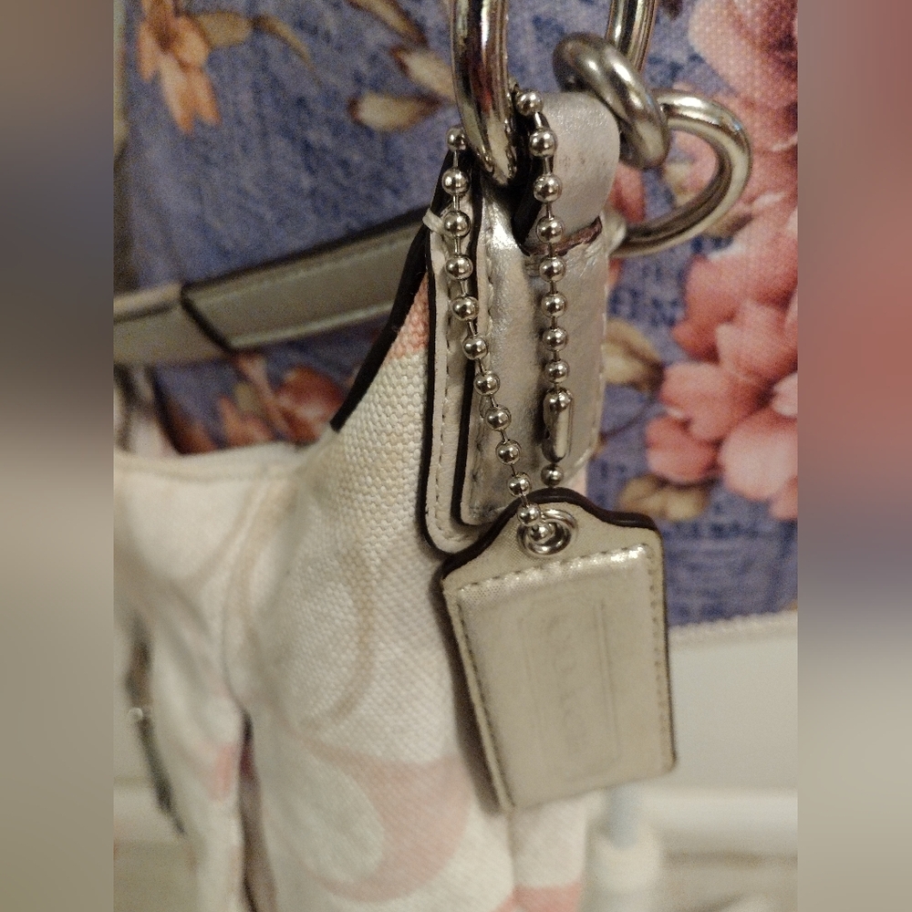 Y2K Rare Coach Sequin Pink Iridescent Holographic Satchel Crossbody Bag Vint… - Picture 7 of 16